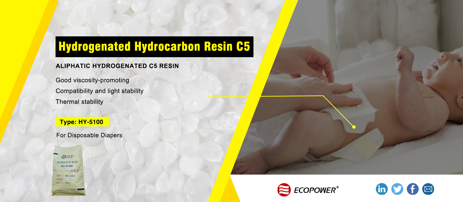 Hydrogenated Hydrocarbon Resin C5 HY5100 - ECOPOWER