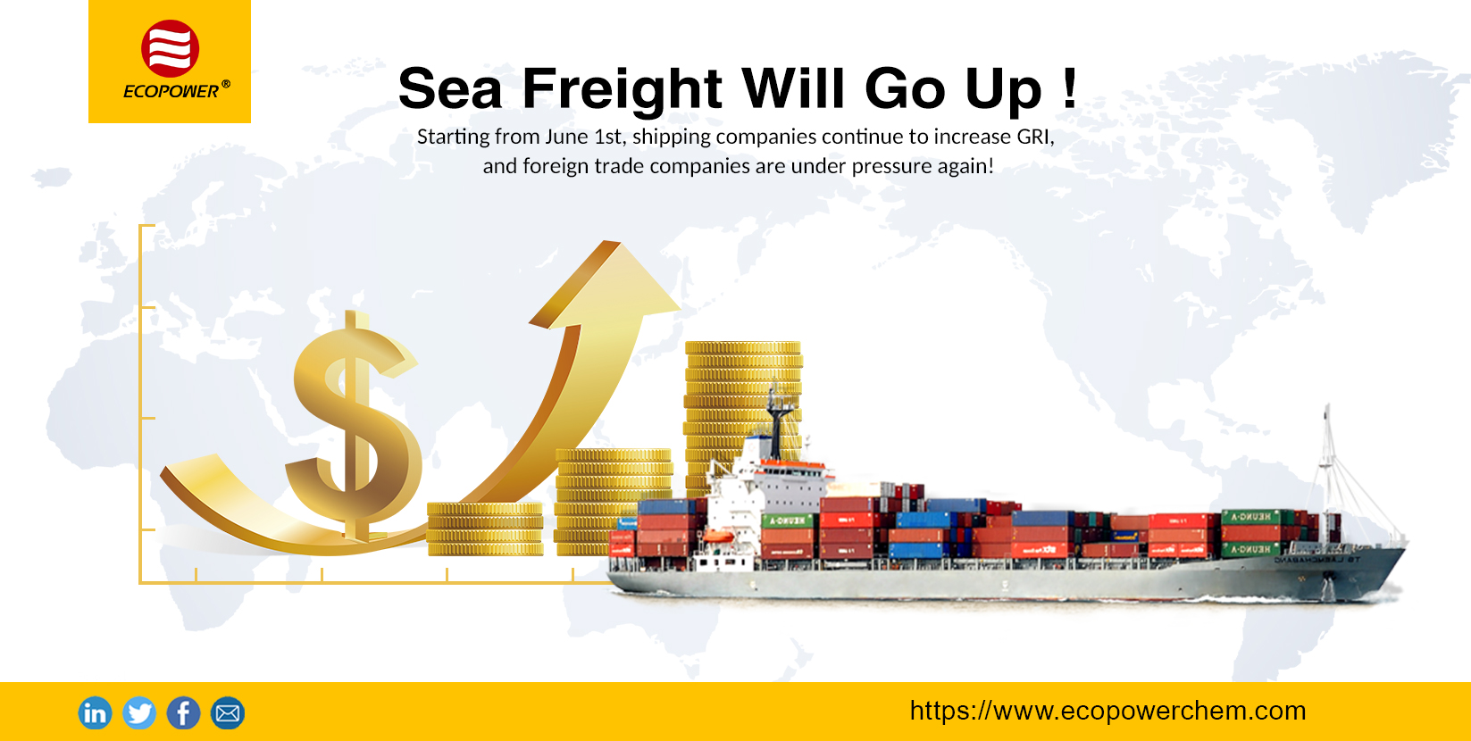 ECOPOWER Sea Freight Will Go Up!
